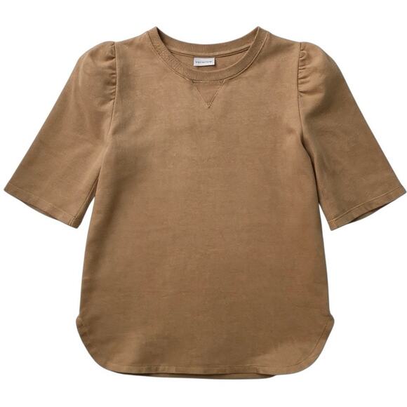 Dries Van Noten Puff Sleeve Top In Camel Brown - Picture 1 of 7